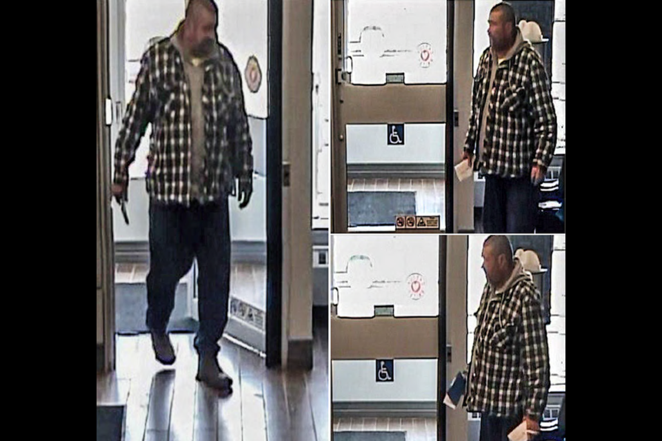 Lumsden RCMP is requesting assistance to identify this male for an attempted fraud at a banking institution in Lumsden.