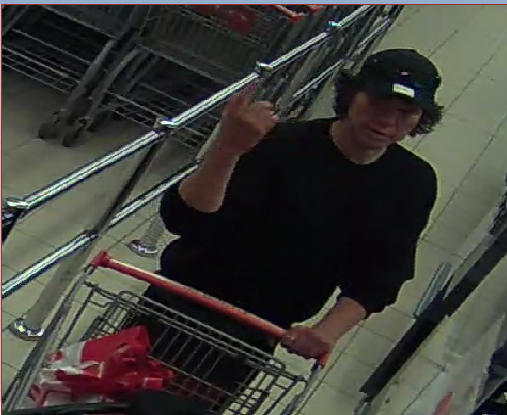 Pictured male stole items under $5,000 from a local business.