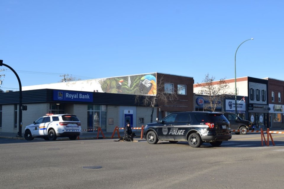 Estevan police on Fourth Street Nov 4