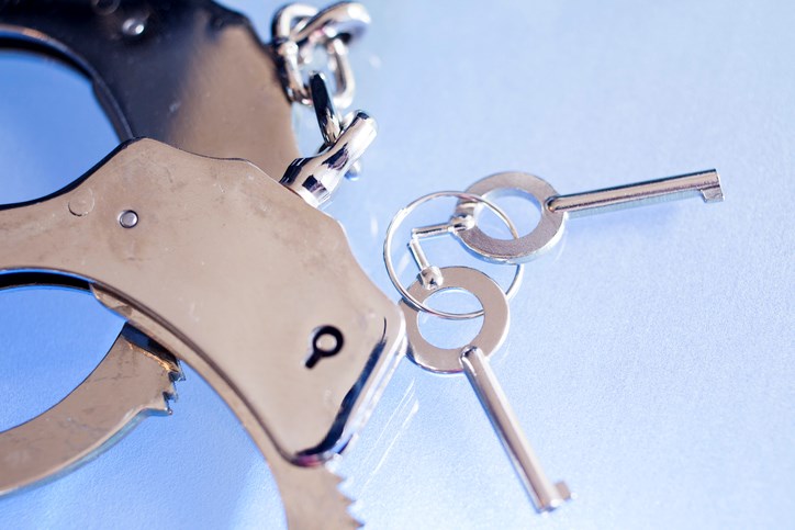 handcuffs and keys Getty fstop123