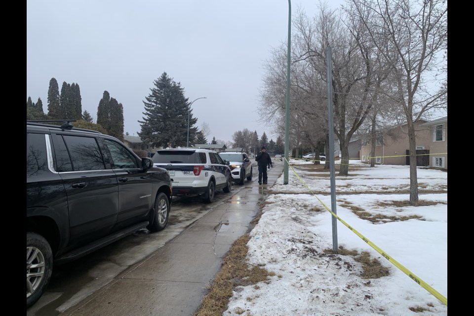 After the shooting, officers entered the home and found a deceased person. The death is considered suspicious and unrelated to police actions.
