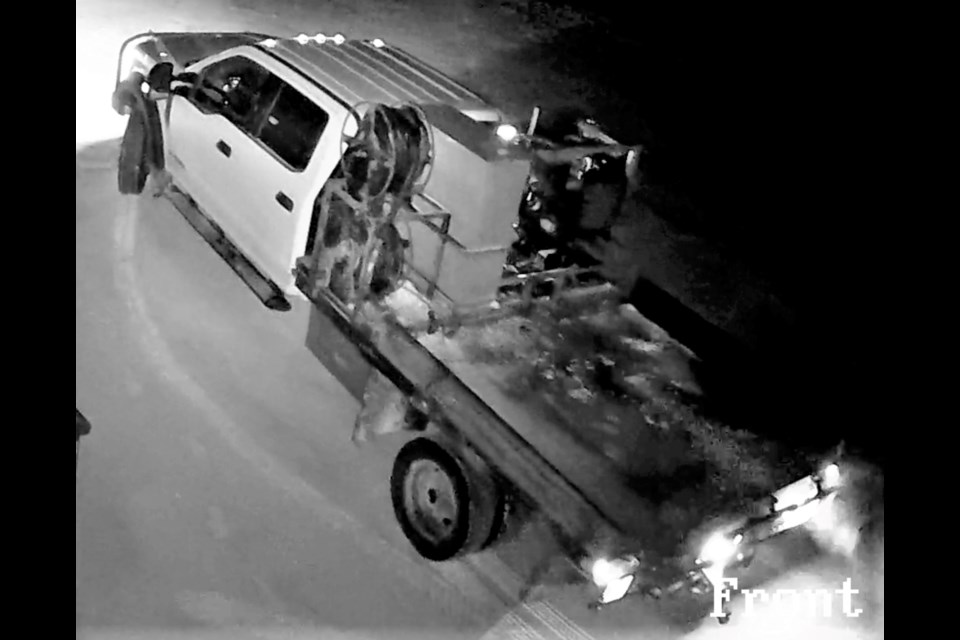 This truck is believed to have been involved with the theft of tools.