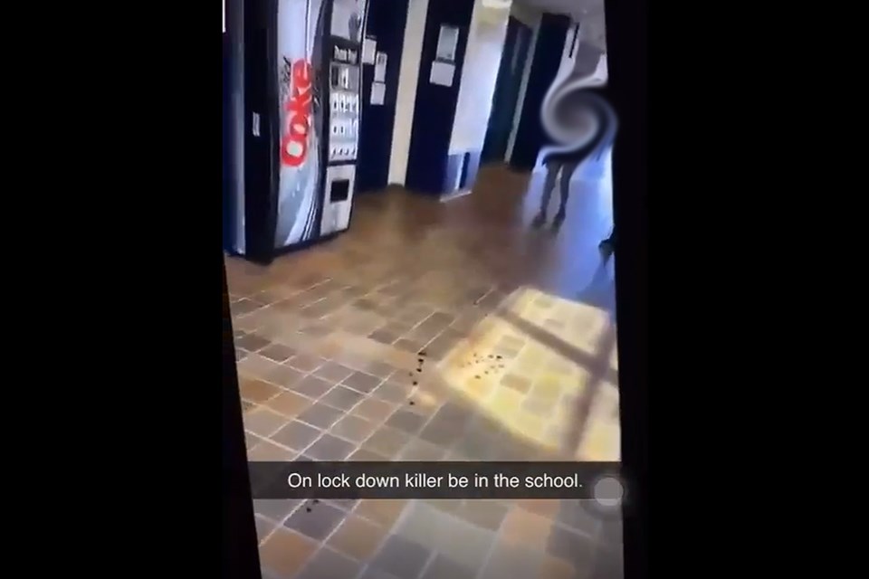 This photo comes from a video shared this afternoon showing the scene of the attack.