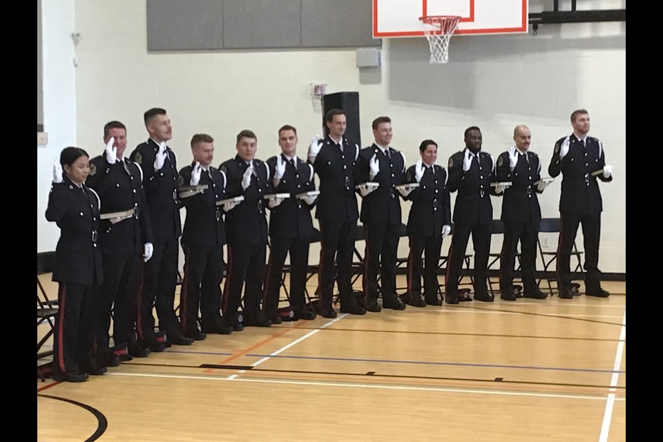 The swearing in of 12 new Regina police recruits took place Jan. 4.