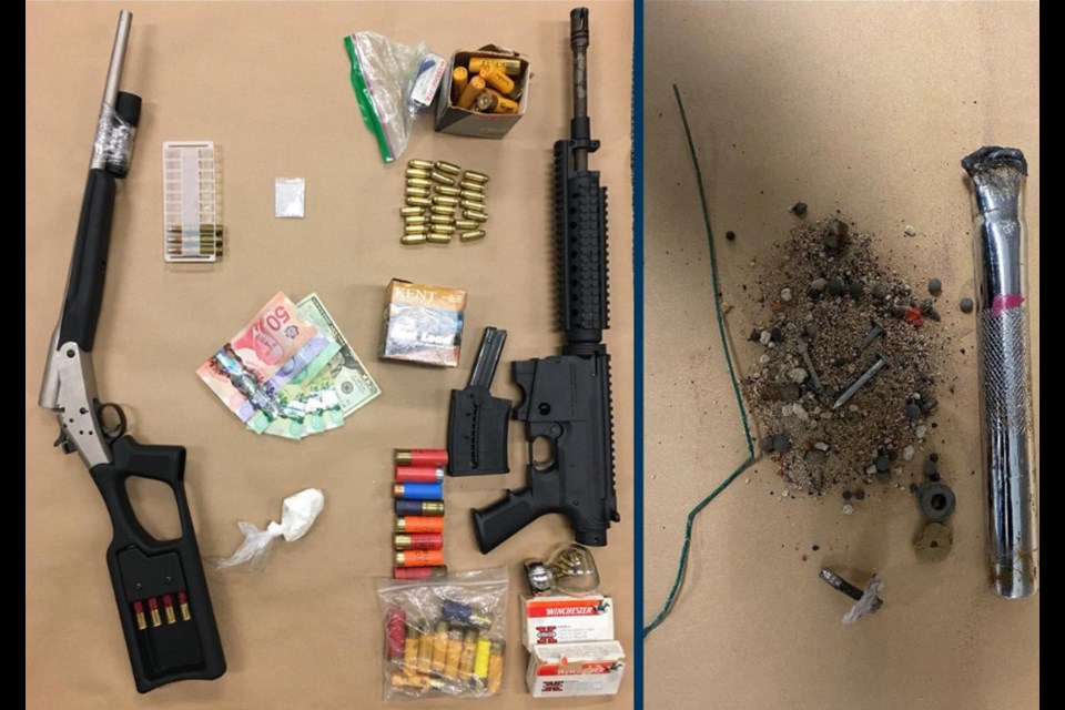 Cash and weapons were seized by the Saskatoon Police Crime Reduction Team on March 16.