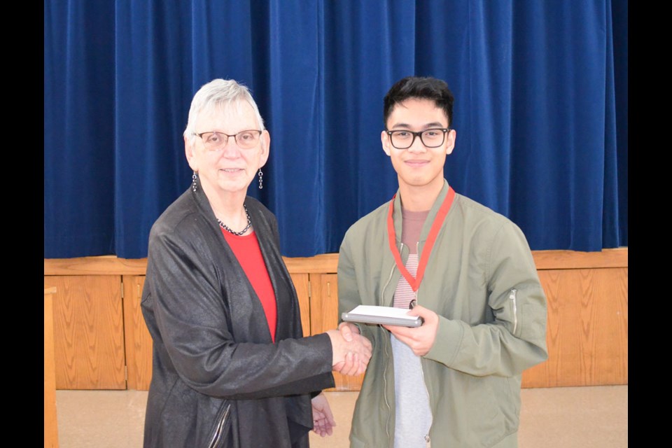 Aaron Borja received the award in the youth category from Mayor Pat Jackson. 



