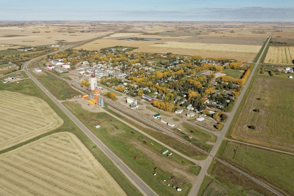 Overhead view of Luseland