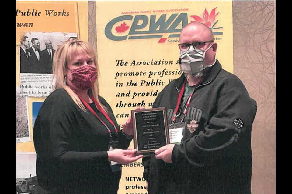Colin Carriere received SPWA honours from President Staci Dobrescu.