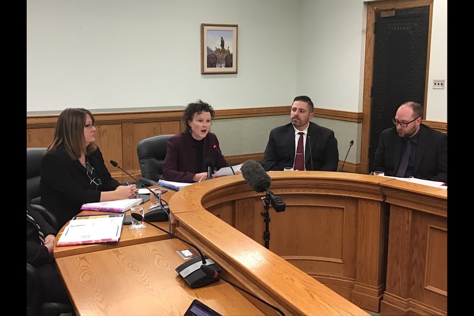 Provincial auditor Tara Clemett presents Vol. 2 of her 2022 auditor’s report on Dec. 6 at the legislature. 