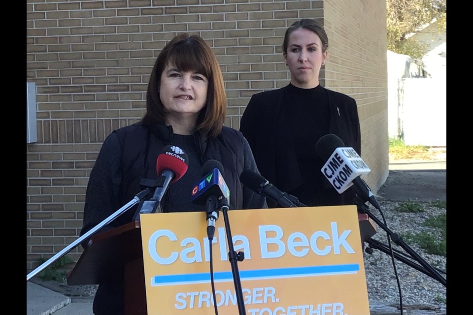 NDP Leader Carla Beck and Aleana Young reacted to the latest employment numbers Friday.
