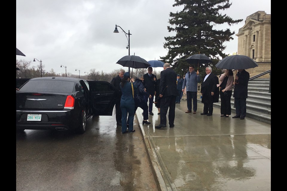 Governor General Mary Simon arrives at the Legislature.