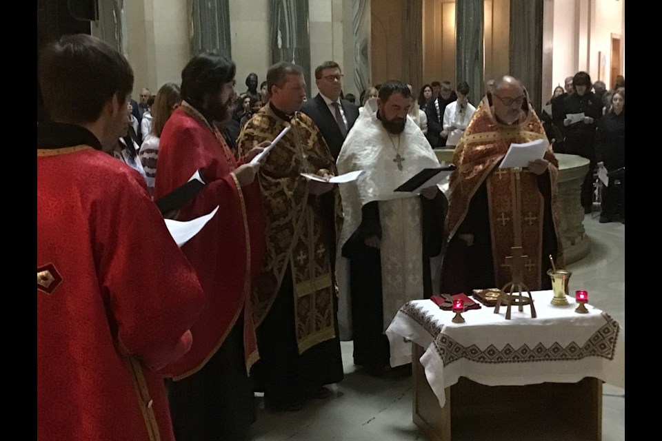 More from the service at the Legislature for the victims of the Holodomor in the Ukraine.