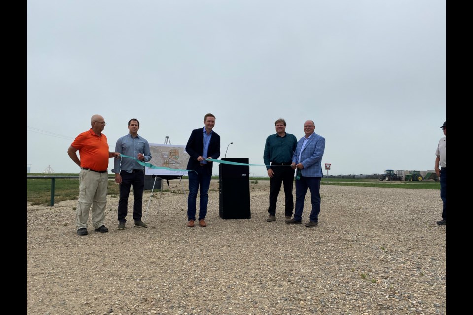 The ribbon was cut, Aug. 12,  celebrating the near completion of a multi-million dollar highway construction project at Unity.