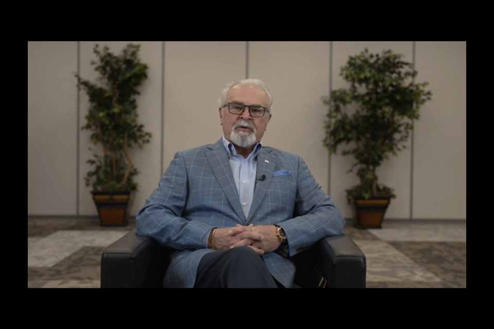 Gerry Ritz is seen in a video produced by the Sask. United Party.