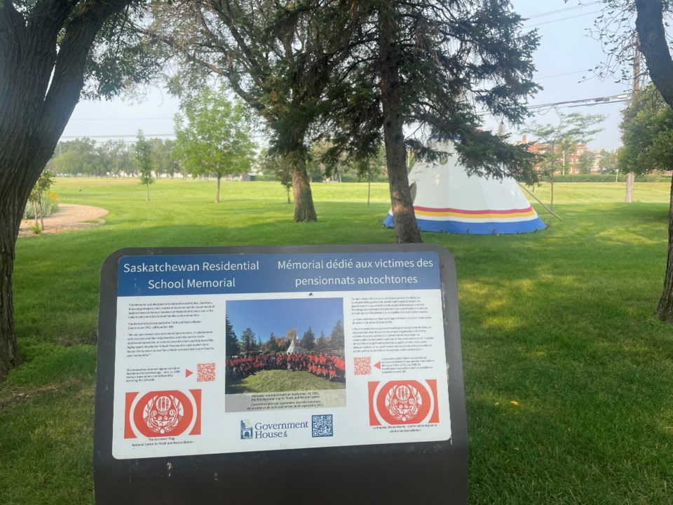 saskatchewan-residential-school-memorial-plaque-and-rcmp-teepee