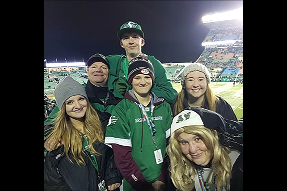 It's a habit!  Family matriarch, Lori Cosh, is well known in CFL circles and in Rider Nation as Sister Saskatchewan.