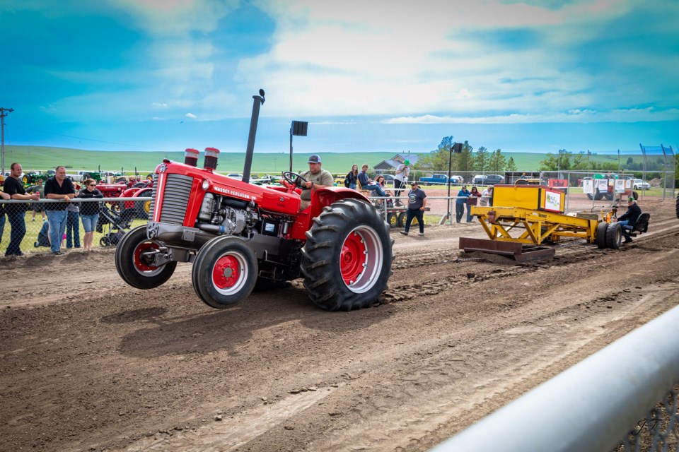 The power of antique tractors was showcased at the tractor pull activity part of Denzil Days June 18-19.