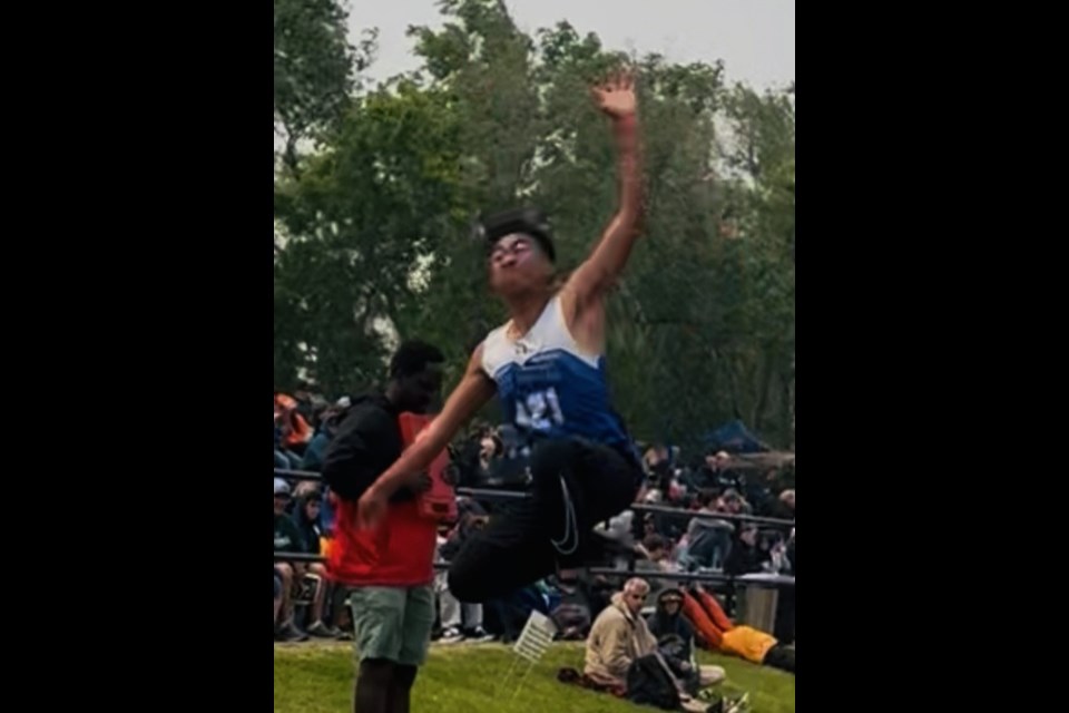 In the intermediate boys long jump, Michael Mesias finished tenth with a season-best result. 