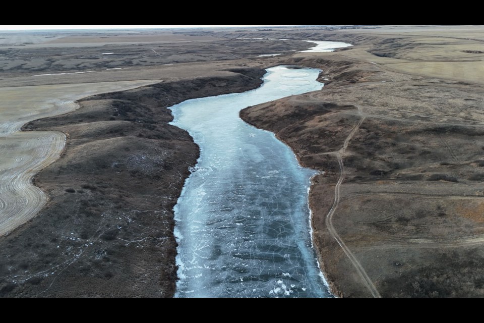 Aerial images of the Scott Reservoir shows off the hard work the Unity Wildlife Federation has put into maintaining the dam, allowing anglers to continue to fish from the waters.