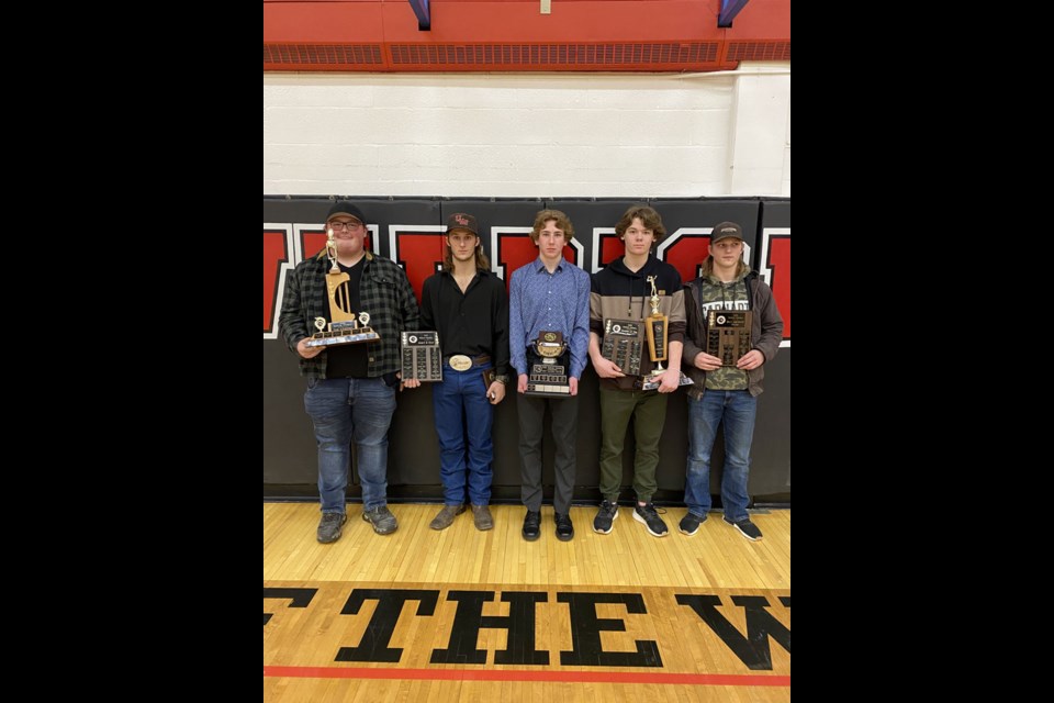 Winners Darrien Wildeman, Lineman of the Year; Toby Thompson, Heart and Soul Award; Noah Gumpinger, Most Valuable Player; Jaden Blanchette, Rookie of the Year and Offensive Player of the Year; and Dawson Grant, Most Improved Player of the Year.