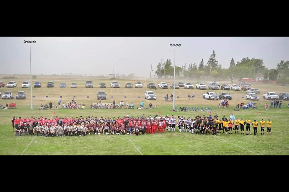 While not always weather conducive, it didn't stop 120 players from some pre-season warm up work leading up to high school football season.