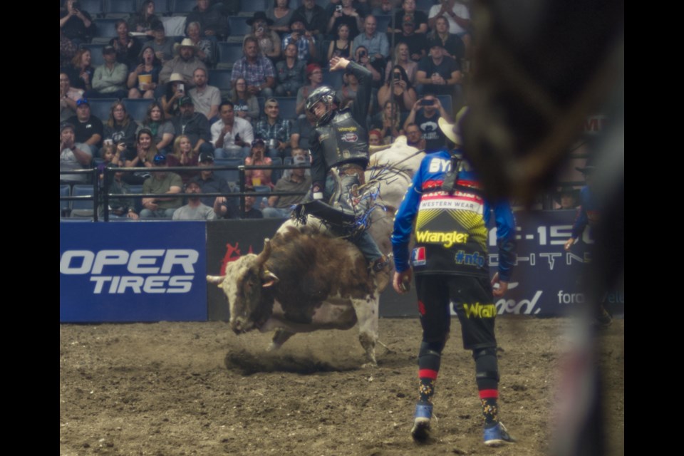 Aaron Roy of Yellow Grass, Sask. placed seventh in the PBR Regina Classic on June 21. He's still in fourth spot overall int he PBR Canada National Standings.