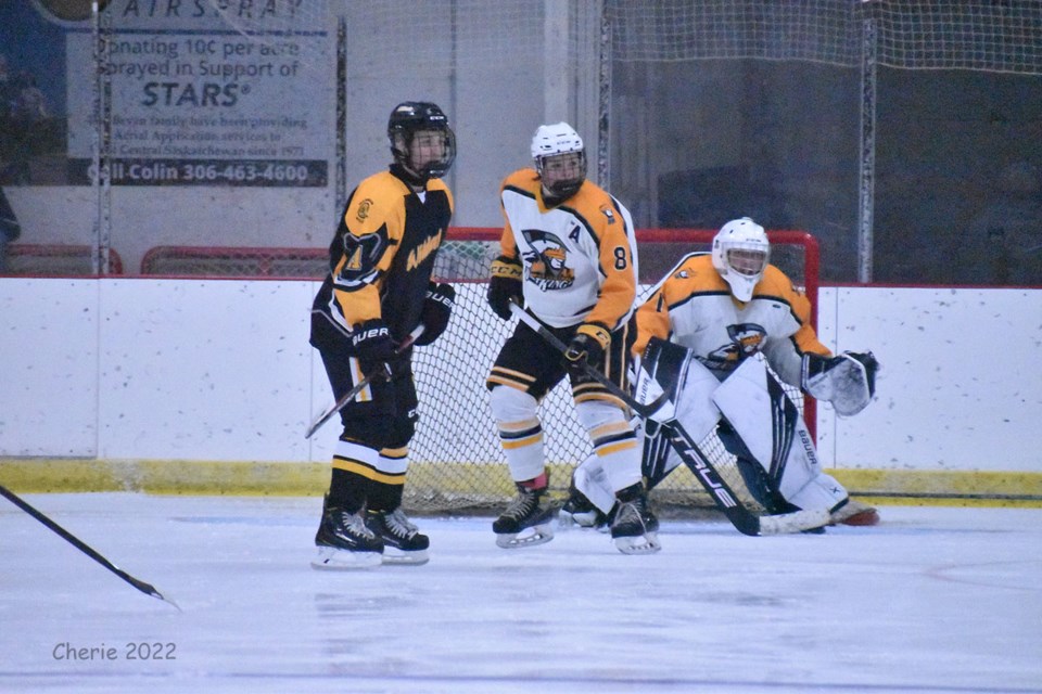 West Central Wheat Kings U18 AA team in action. (Cherie 2022)