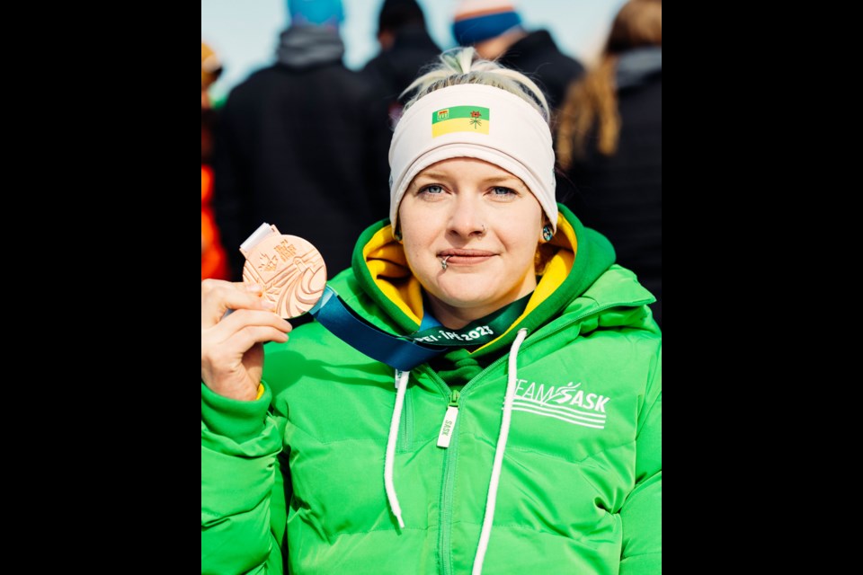 The female 5 km Para-Nordic Sit Ski saw Saskatchewan’s Krystle Shewchuk earn a bronze medal on Saturday morning. 