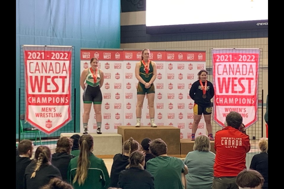 Kabri Sittler, McLurg graduate, now with U of S Huskies wrestling, captured a silver medal at Can-West championship March 12.