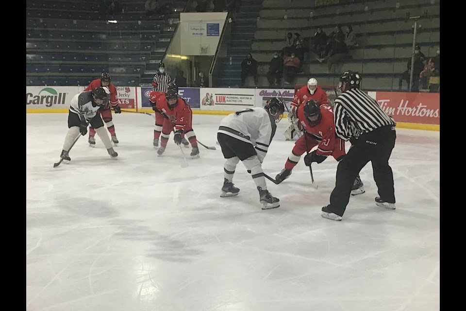 This is action from the first period of Sunday’s game between the Northwest AA Stars and Saskatoon IceHawks at Access Communications Centre.