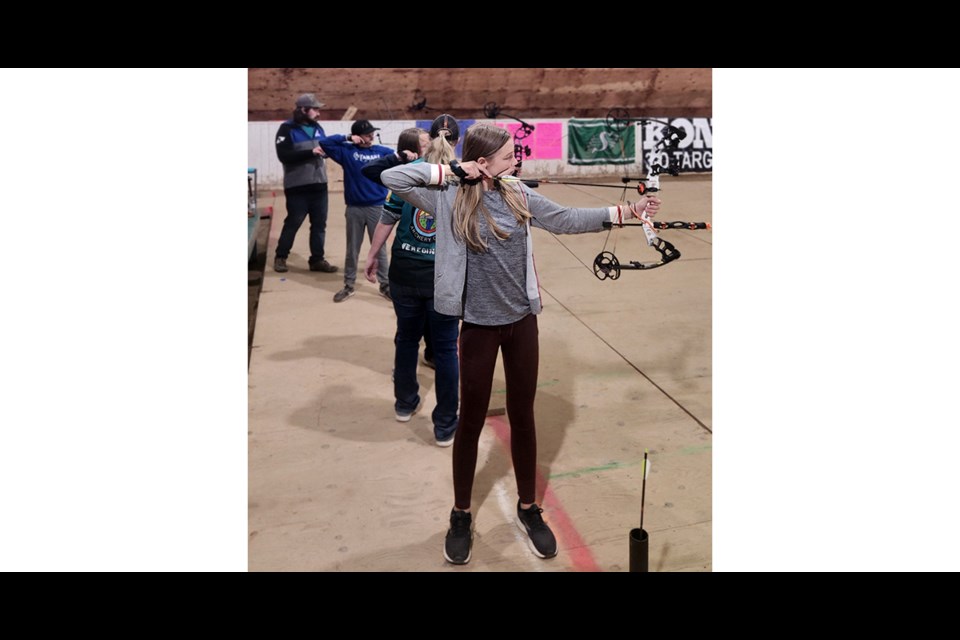 This group of young archers with the River Valley Archery Club were photographed during their practice session on Oct. 20.