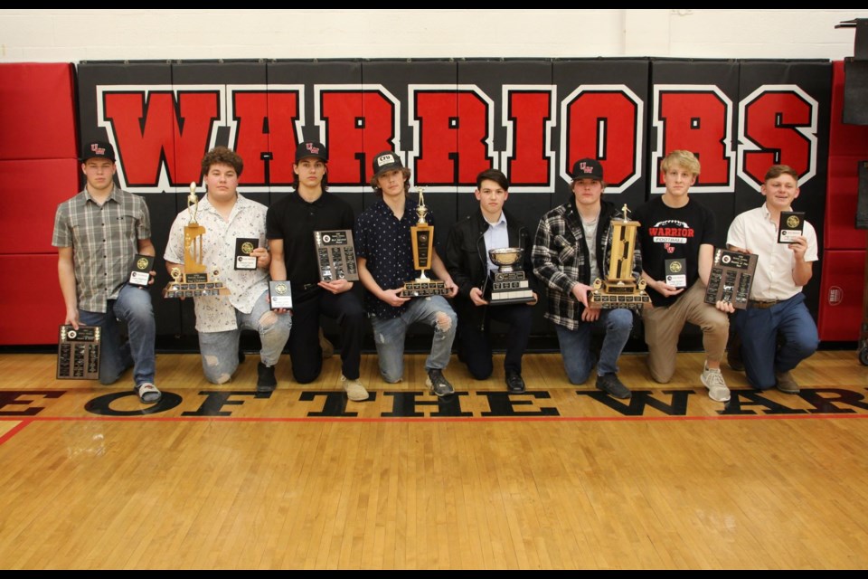 UCHS Warrior football celebrated their season and handed out some year-end awards.