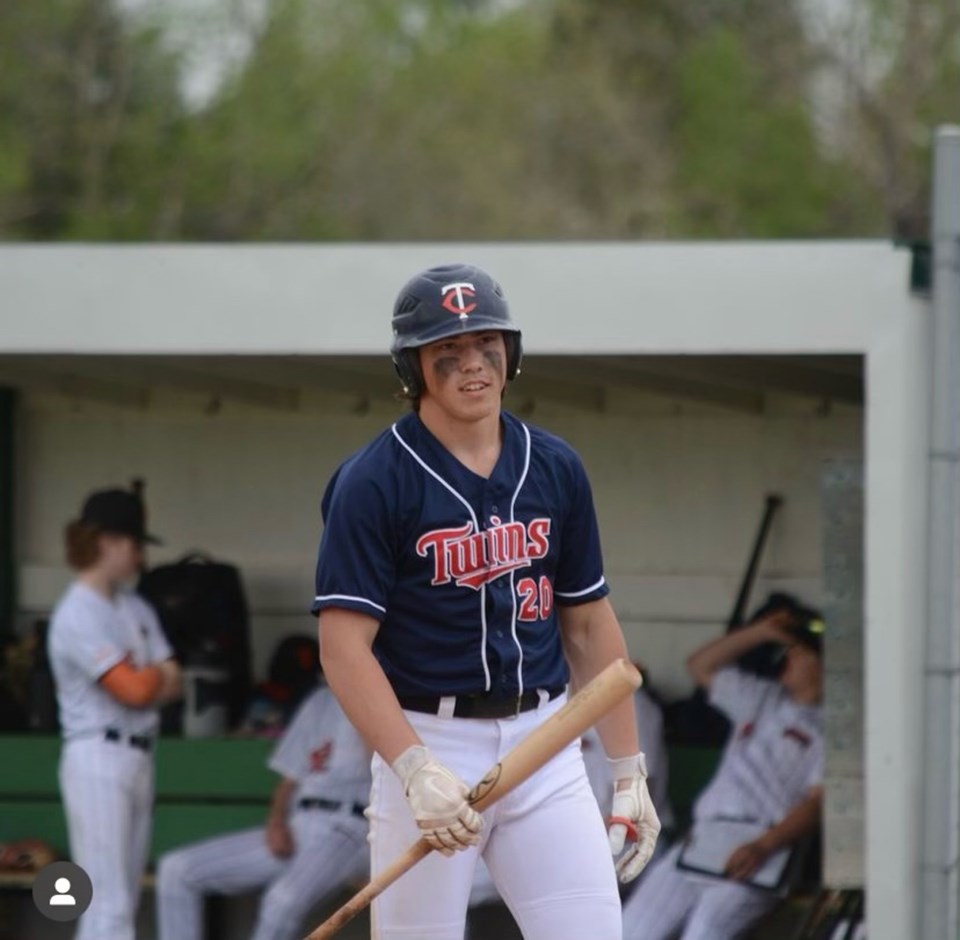 Carter Beck hitting