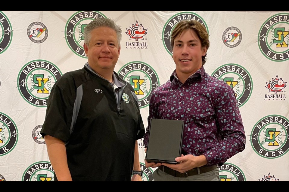 Carter Beck, right, was named the top male athlete of the year. 