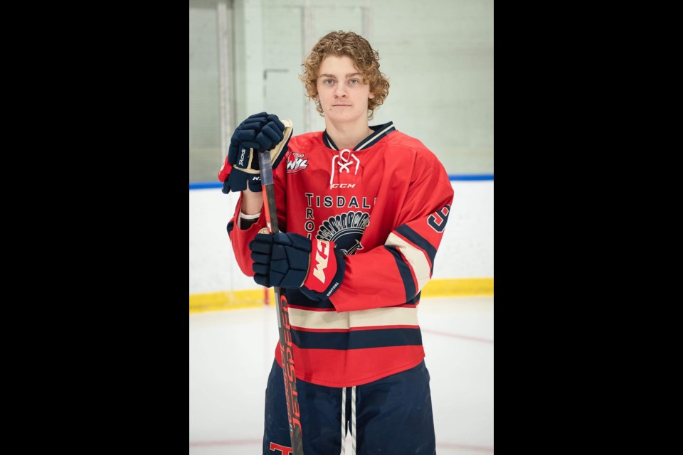 Carter Ralston, currently playing for Tisdale Trojans U18 AAA team, was taken in Dec. 9 WHL Bantam Draft by Regina Pats.
