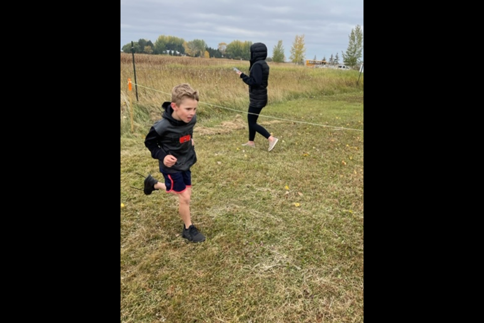 Coy Kraynick of Canora finished a strong ninth at cross-country districts in Saltcoats on Oct. 5.