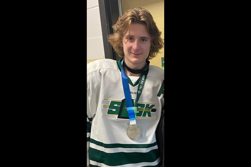 Macklin's Cole Reschny was part of the silver medal win for Team Saskatchewan hockey at Canada Winter Games, held in Prince Edward Island.