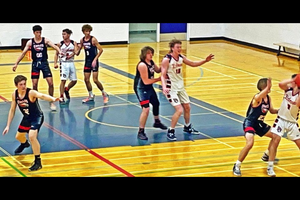 The Weyburn Comp Eagles played the Estevan Elecs at Estevan's home tournament.