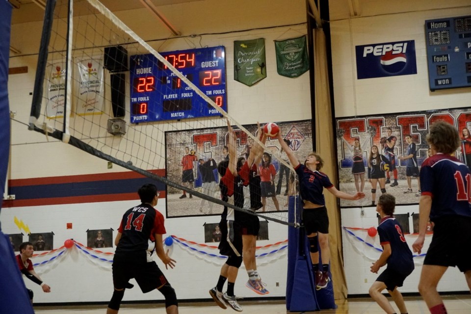 Estevan faced Weyburn in the Co-op Challenge Volleyball series in Estevan on Wednesday. 