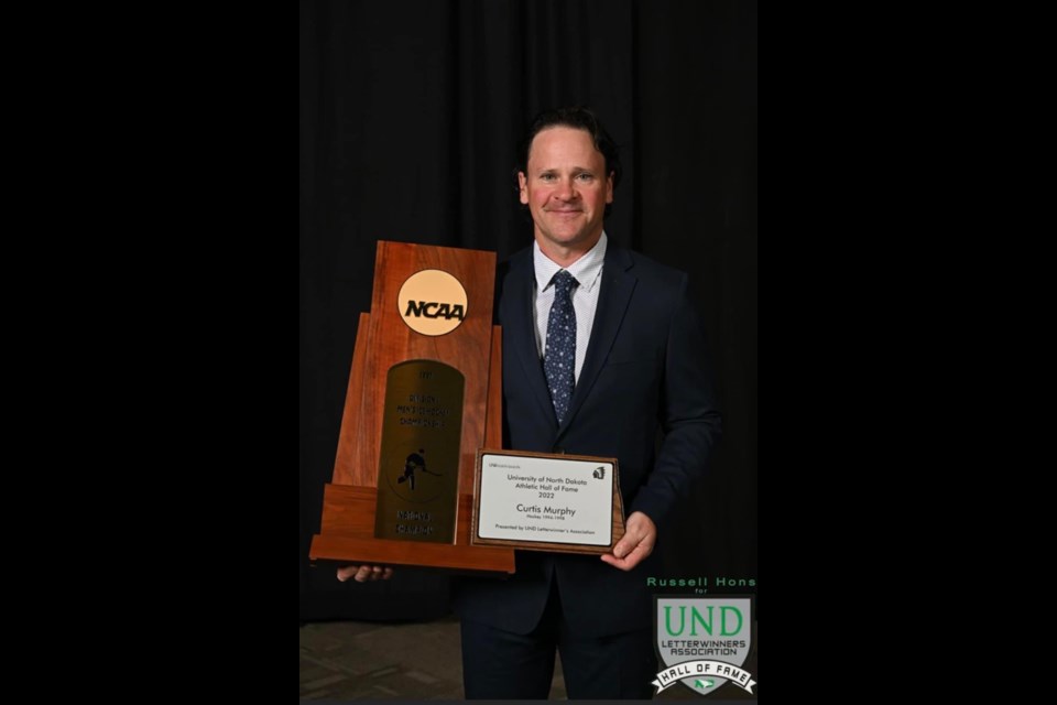 Curtis Murphy, inducted into the University of North Dakota Sports Hall of Fame.