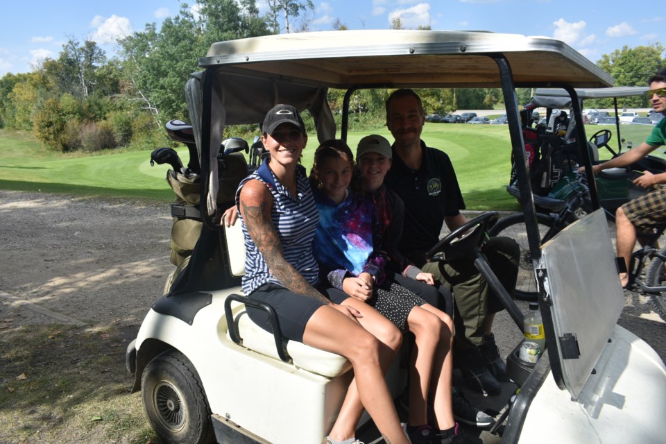From left, Jodi, Jade, Layla and Morgan Sas from Kamsack attended the Golf Tournament and enjoyed the nice weather.