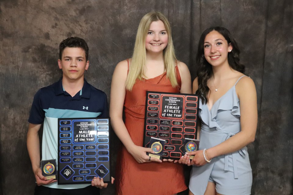 Ryan Chernoff was named top male athlete, while Tiana Seeman and Lauren Kobitz shared the top female athlete award.  