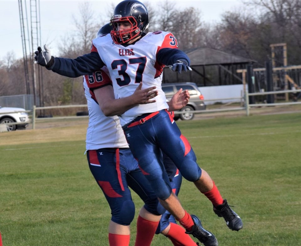 ECS Football Touchdown celebration