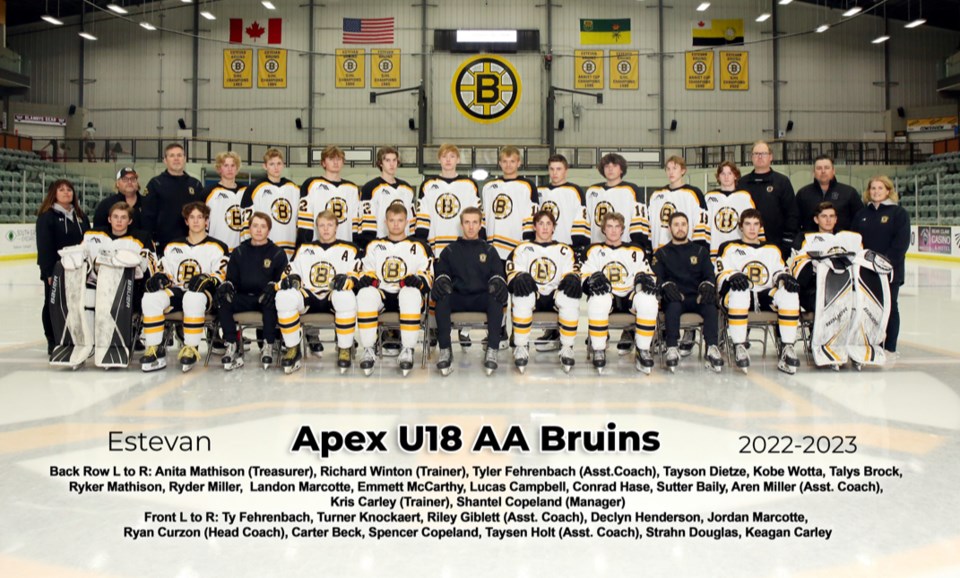 estevan-apex-u18-aa-bruins-team