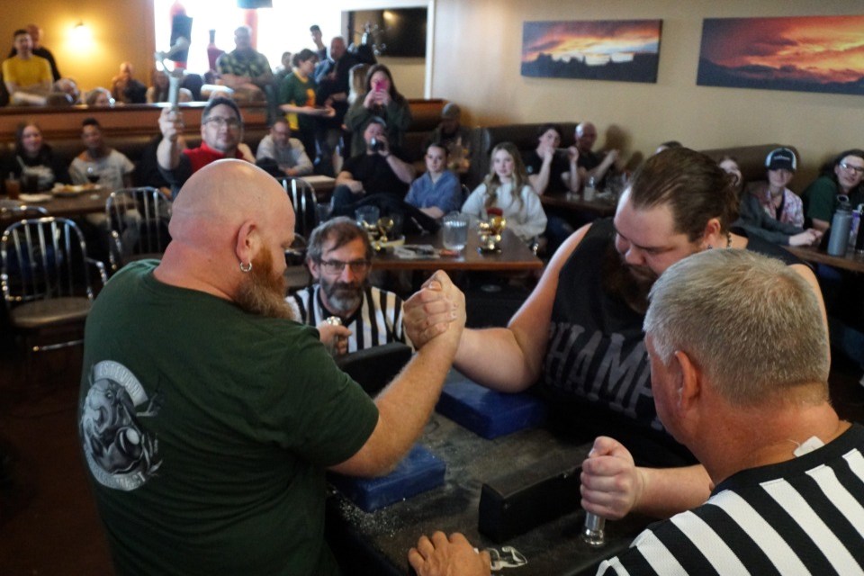 Estevan Southern Impact Armwrestling hosted 2025 Armageddon tournament at the Fired Up Grill on the weekend.