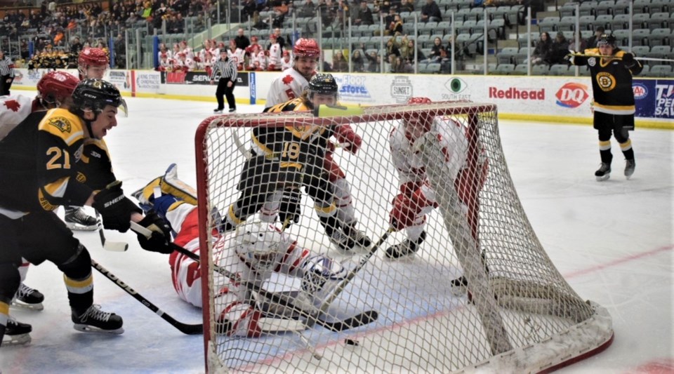 Bruins goal against the Hounds 2022