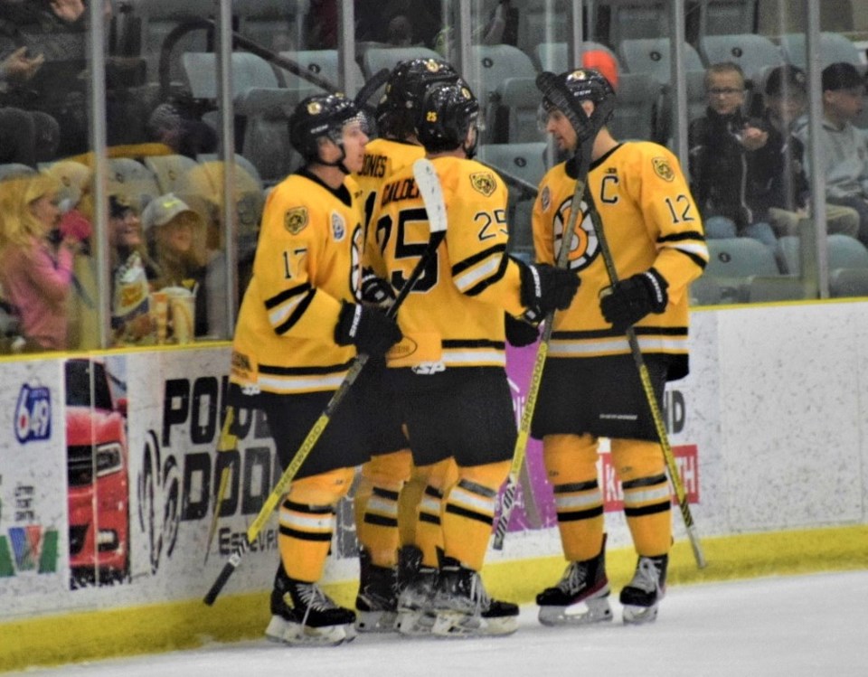 Estevan Bruins Goal Celebration pic