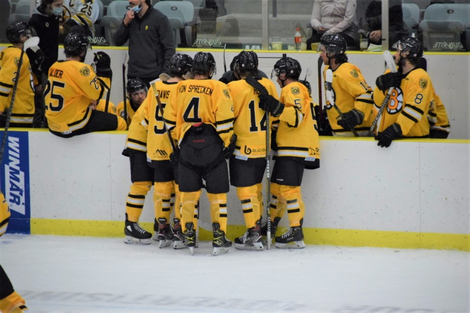 Estevan Bruins bench