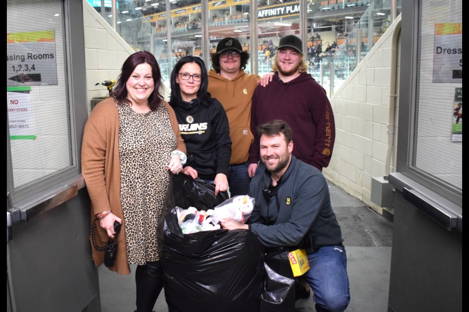 A lot of teddy bears were collected during this year's Estevan Bruins' Teddy Bear Toss. 