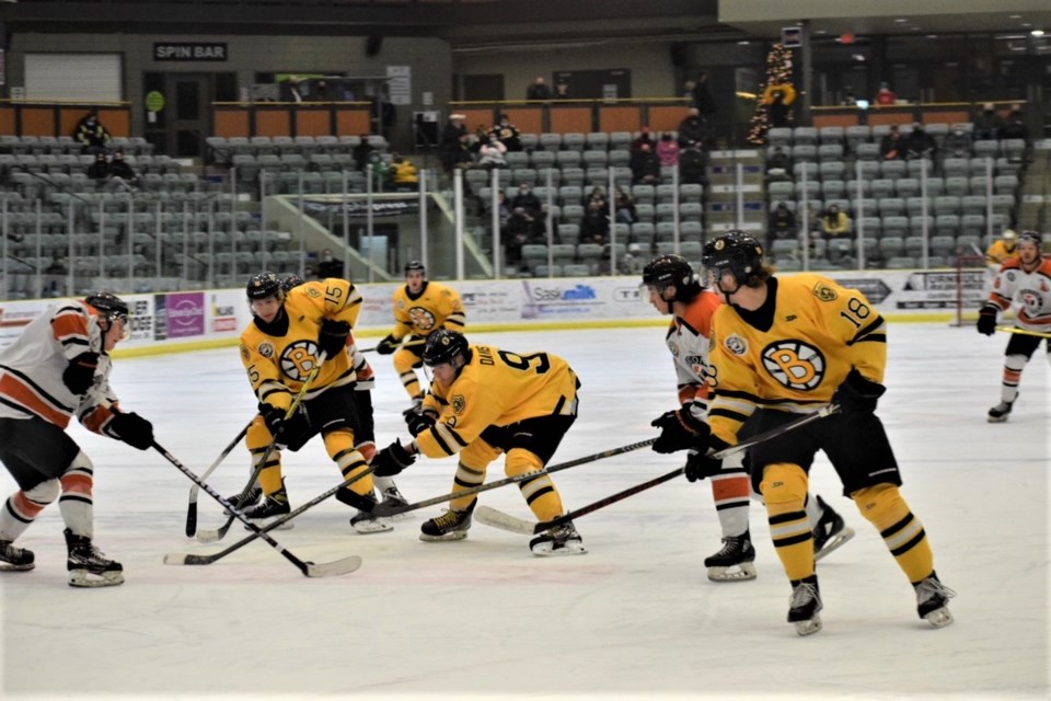 Estevan Bruins Yorkton Terriers Dec 4